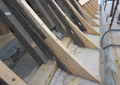 St Mary's Church Bracing Outer Rafters